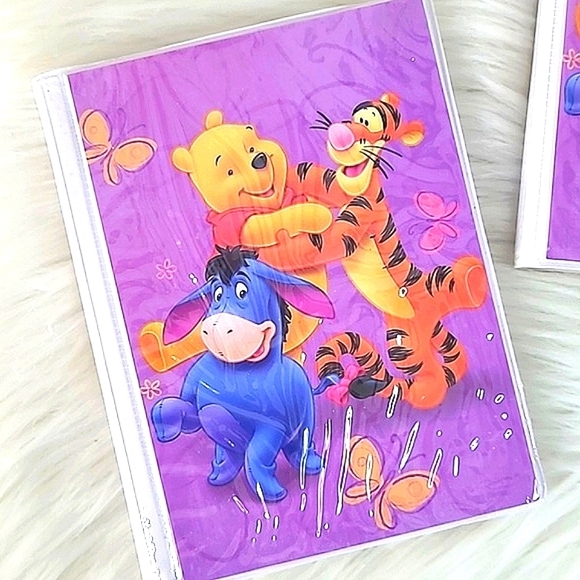 Vintage Y2K Disney Purple Winnie-the-Pooh Eeyore Tigger Piglet Set Photo Album - Picture 2 of 12